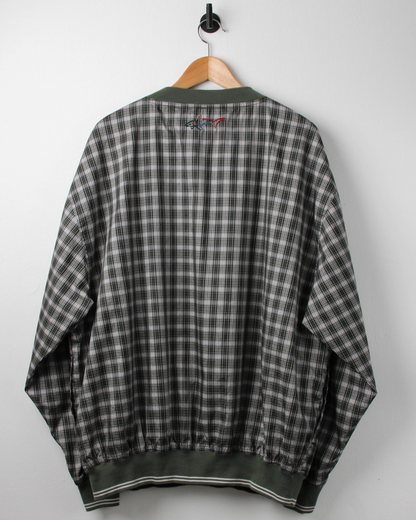 90s Greg Norman Green Plaid Windbreaker (L)