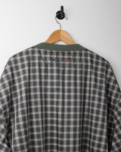 90s Greg Norman Green Plaid Windbreaker (L)
