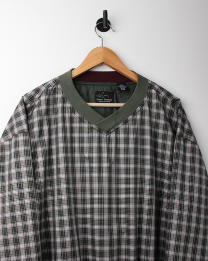 90s Greg Norman Green Plaid Windbreaker (L)