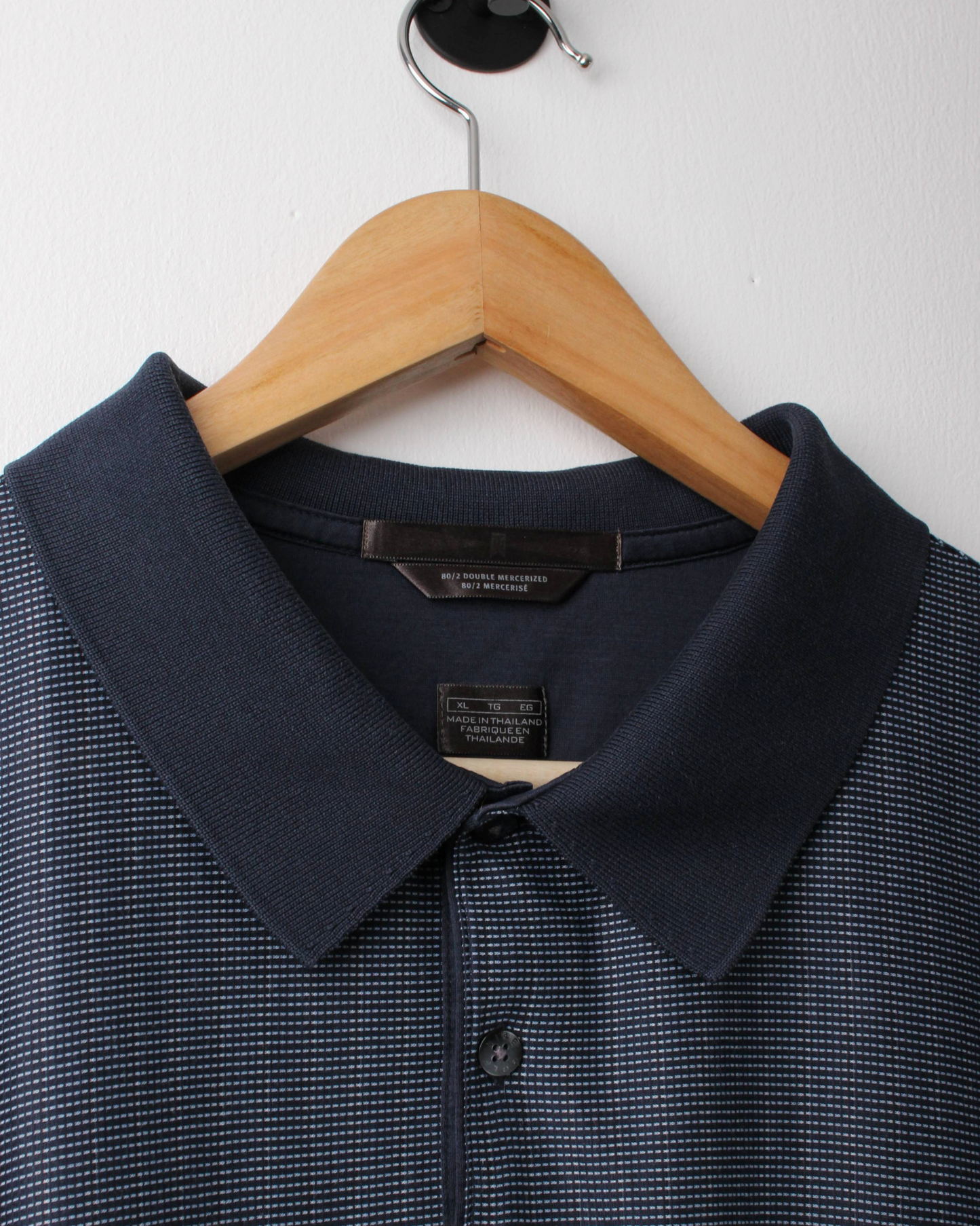 00s Nike Tiger Woods Textured Blue Polo (XL)