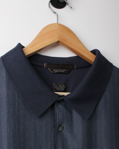 00s Nike Tiger Woods Textured Blue Polo (XL)
