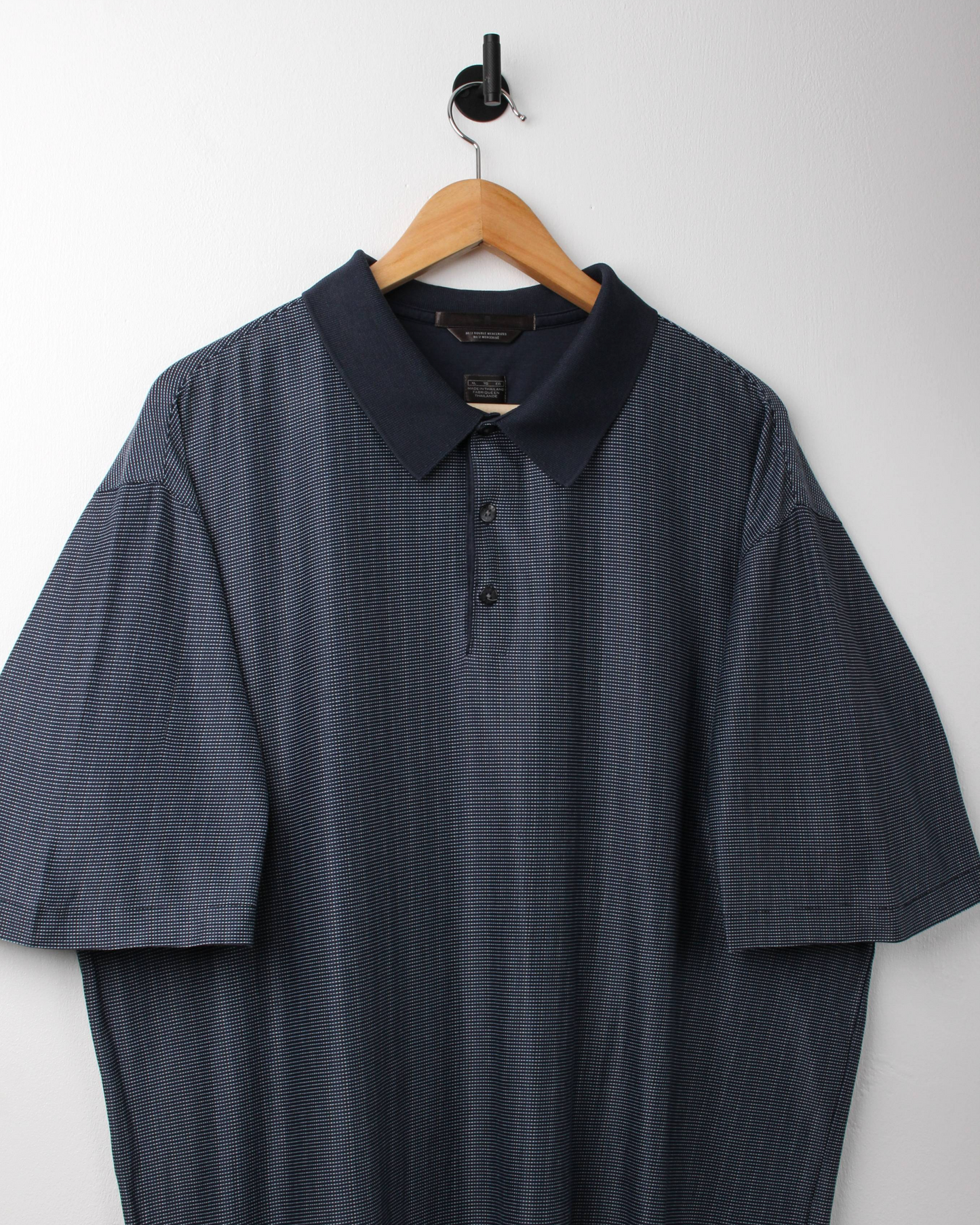 00s Nike Tiger Woods Textured Blue Polo (XL)