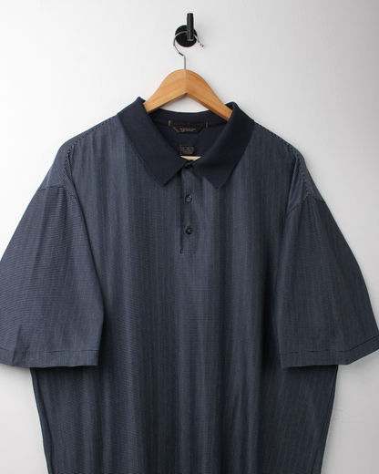 00s Nike Tiger Woods Textured Blue Polo (XL)