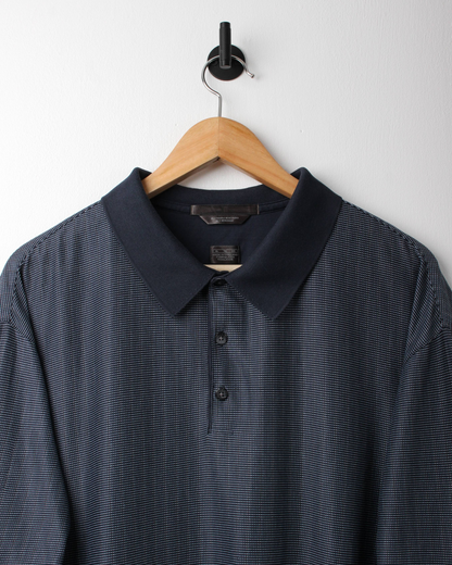 00s Nike Tiger Woods Textured Blue Polo (XL)
