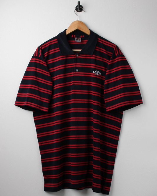 90s Callaway Navy/Red Striped Polo (XL)
