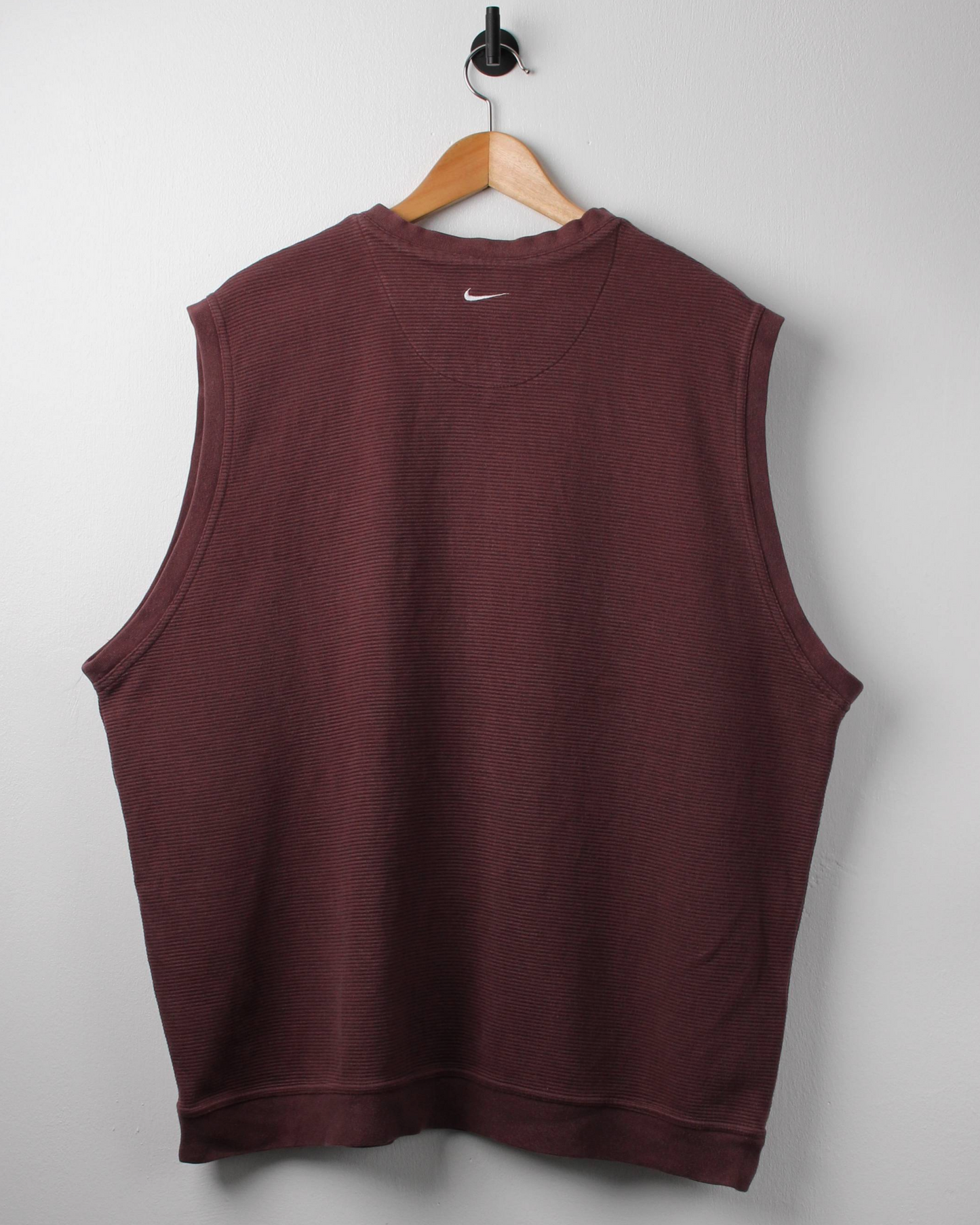 00s Nike Burgundy Ribbed Golf Vest (XL)