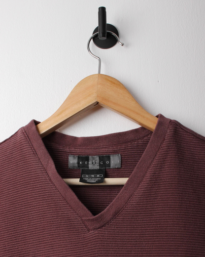 00s Nike Burgundy Ribbed Golf Vest (XL)