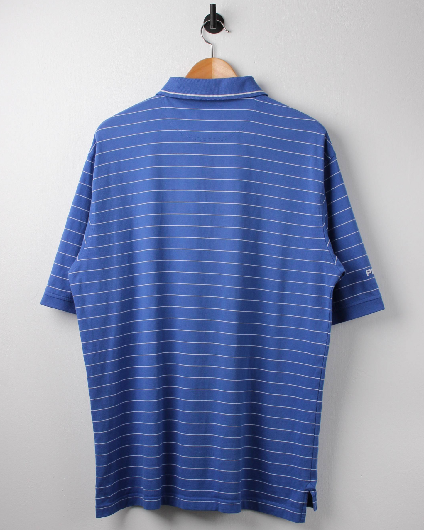 00s Ping Blue/White Striped Polo (L)