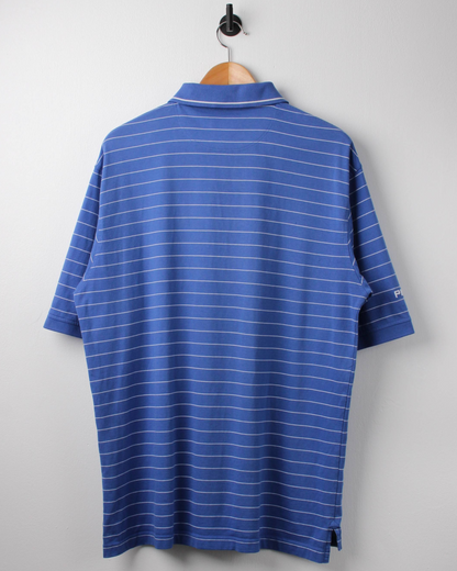 00s Ping Blue/White Striped Polo (L)