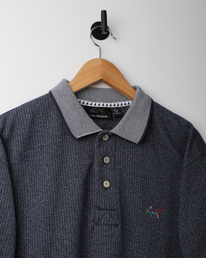 90s Greg Norman Grey Textured Polo (M)