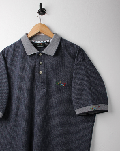 90s Greg Norman Grey Textured Polo (M)
