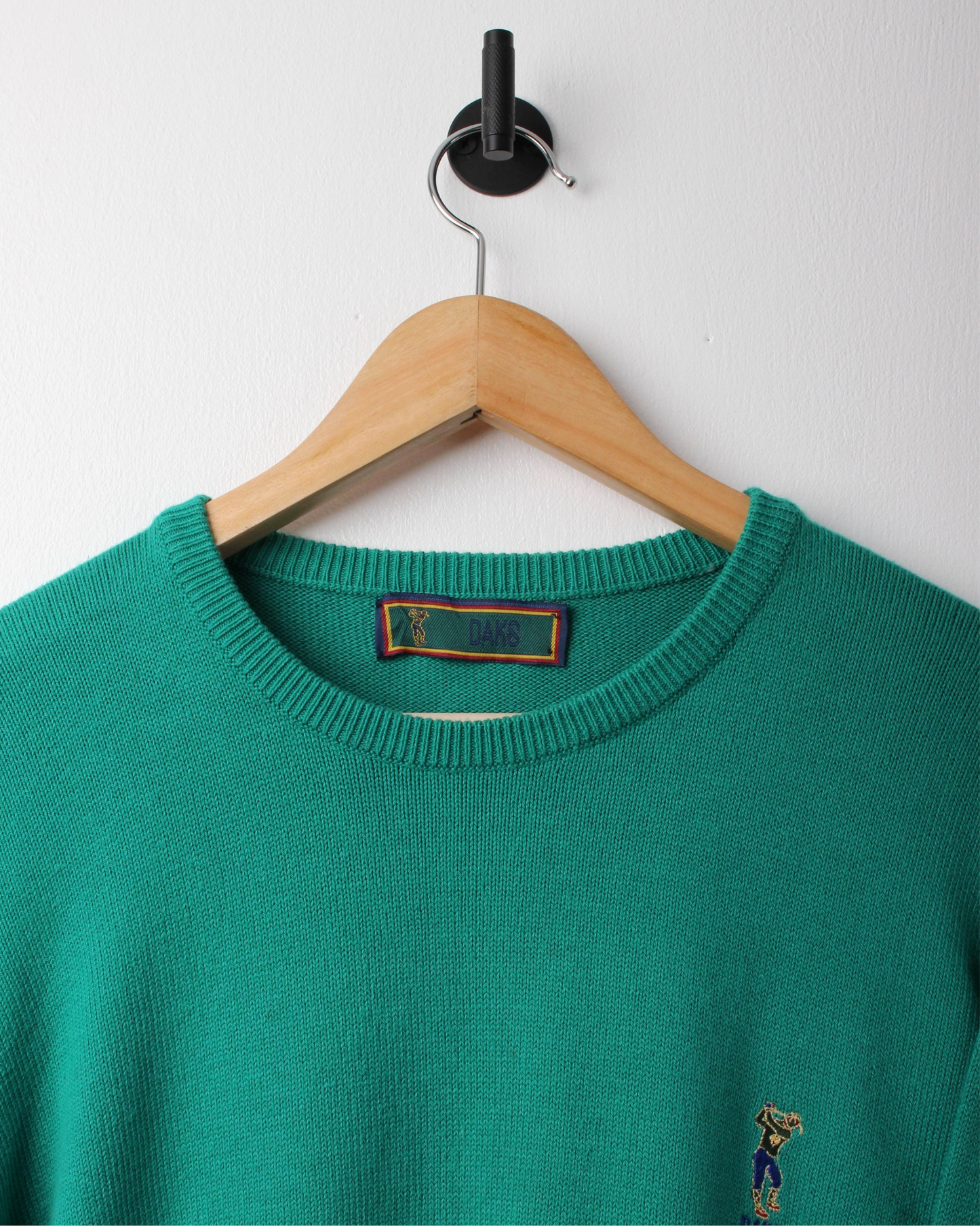 90s Daks Golf Green Striped Crewneck Knit (M)