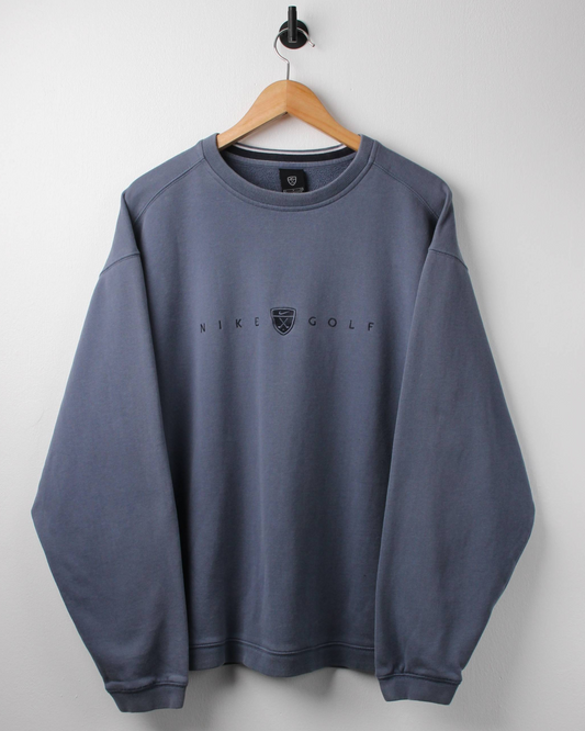 00s Nike Shield Logo Blue Crewneck Sweatshirt (L)