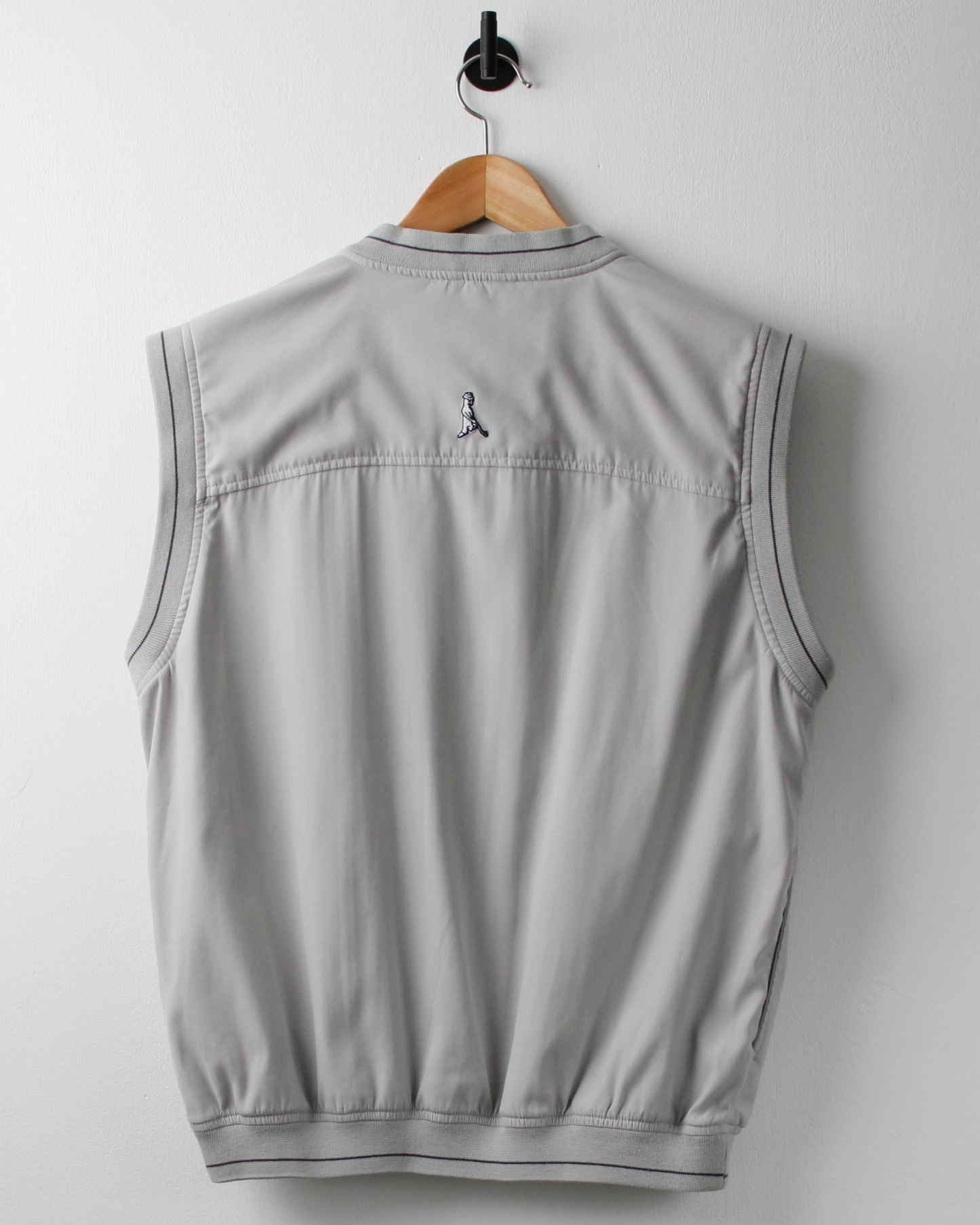00s Ping ‘Mr Ping’ Logo Stone Grey Windbreaker Golf Vest (S)