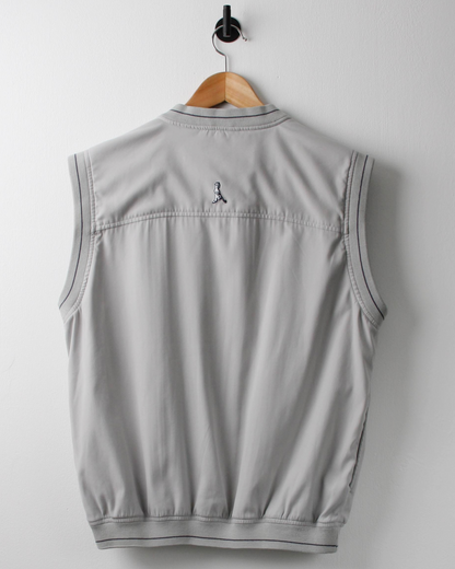 00s Ping ‘Mr Ping’ Logo Stone Grey Windbreaker Golf Vest (S)