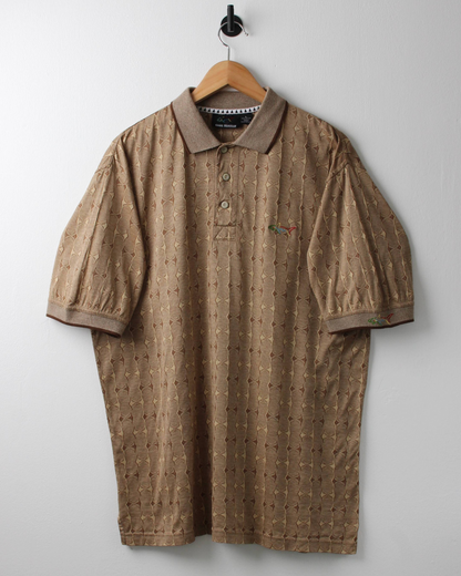 90s Greg Norman Abstract Copper Polo (L)