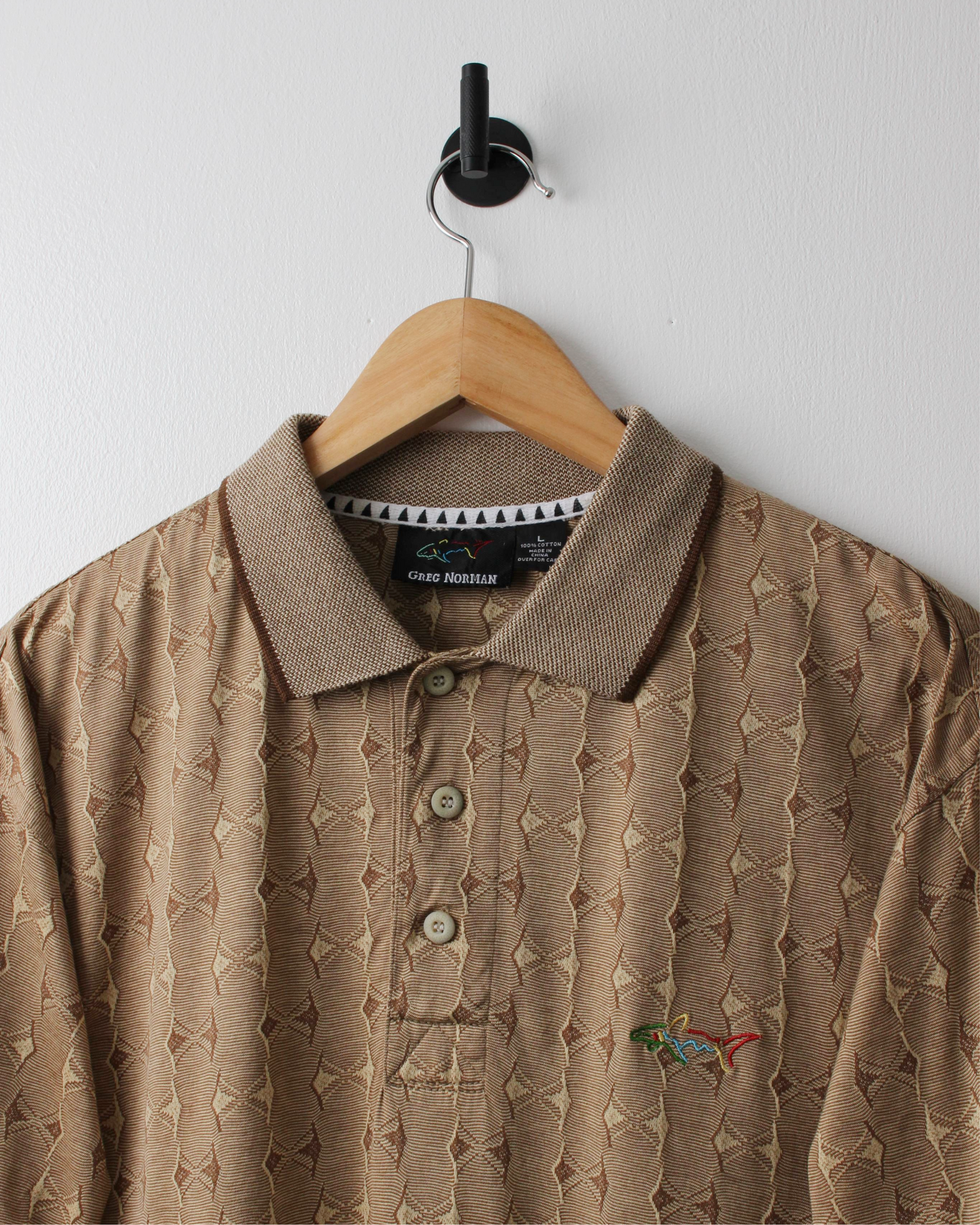 90s Greg Norman Abstract Copper Polo (L)
