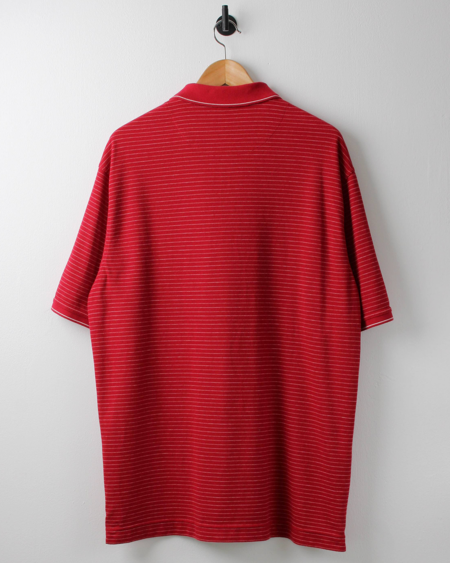 00s Nike Red & White Striped Polo (L)