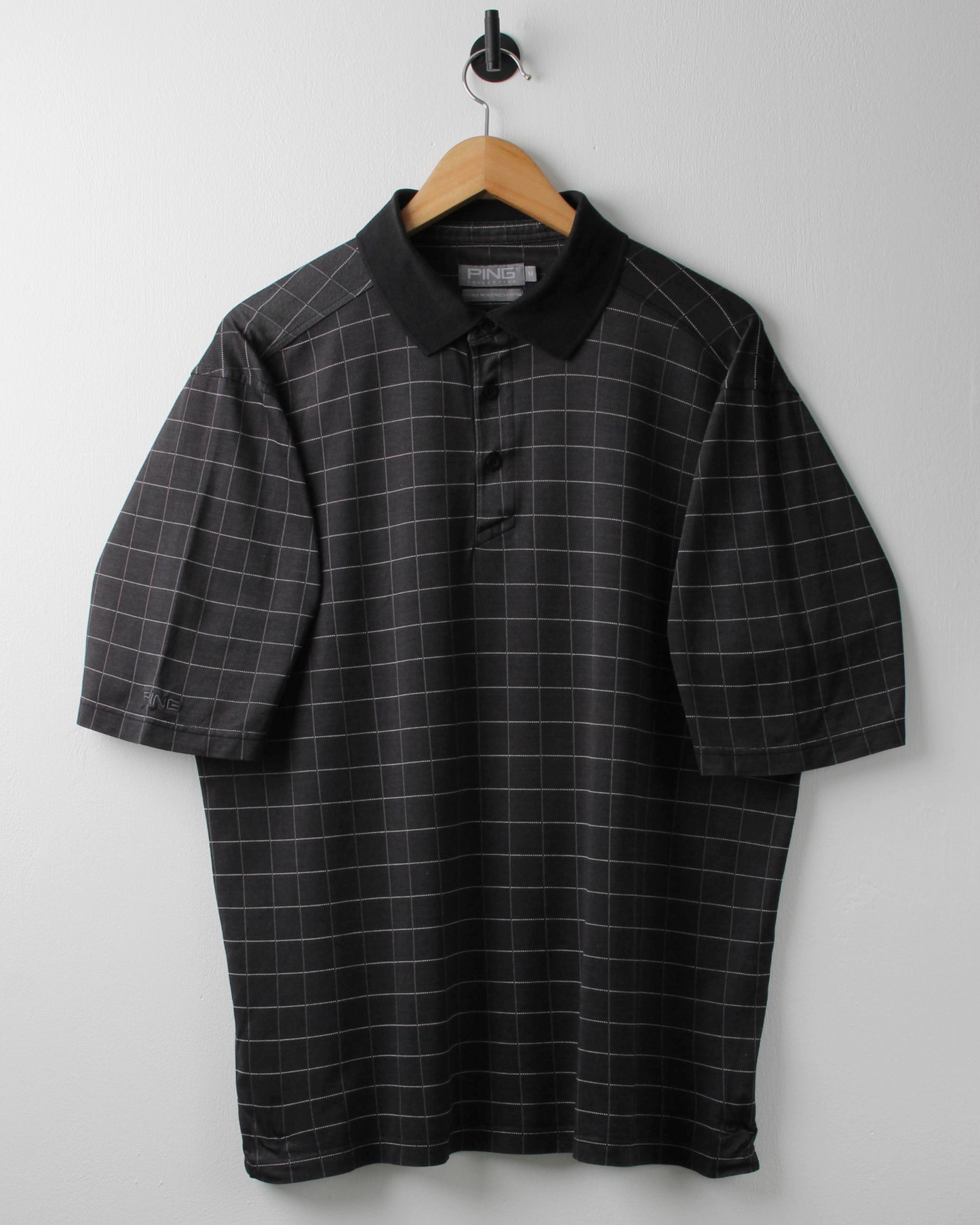 00s Ping Black Chequered Polo (M)