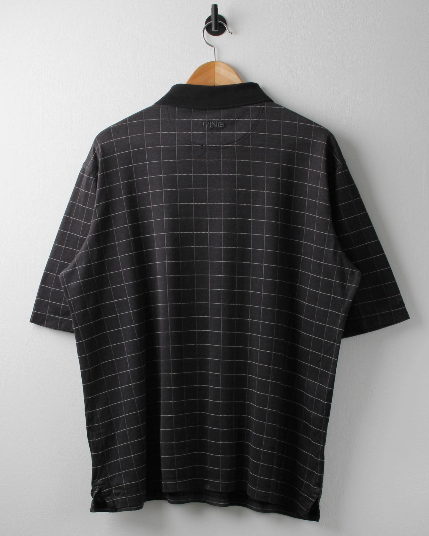 00s Ping Black Chequered Polo (M)