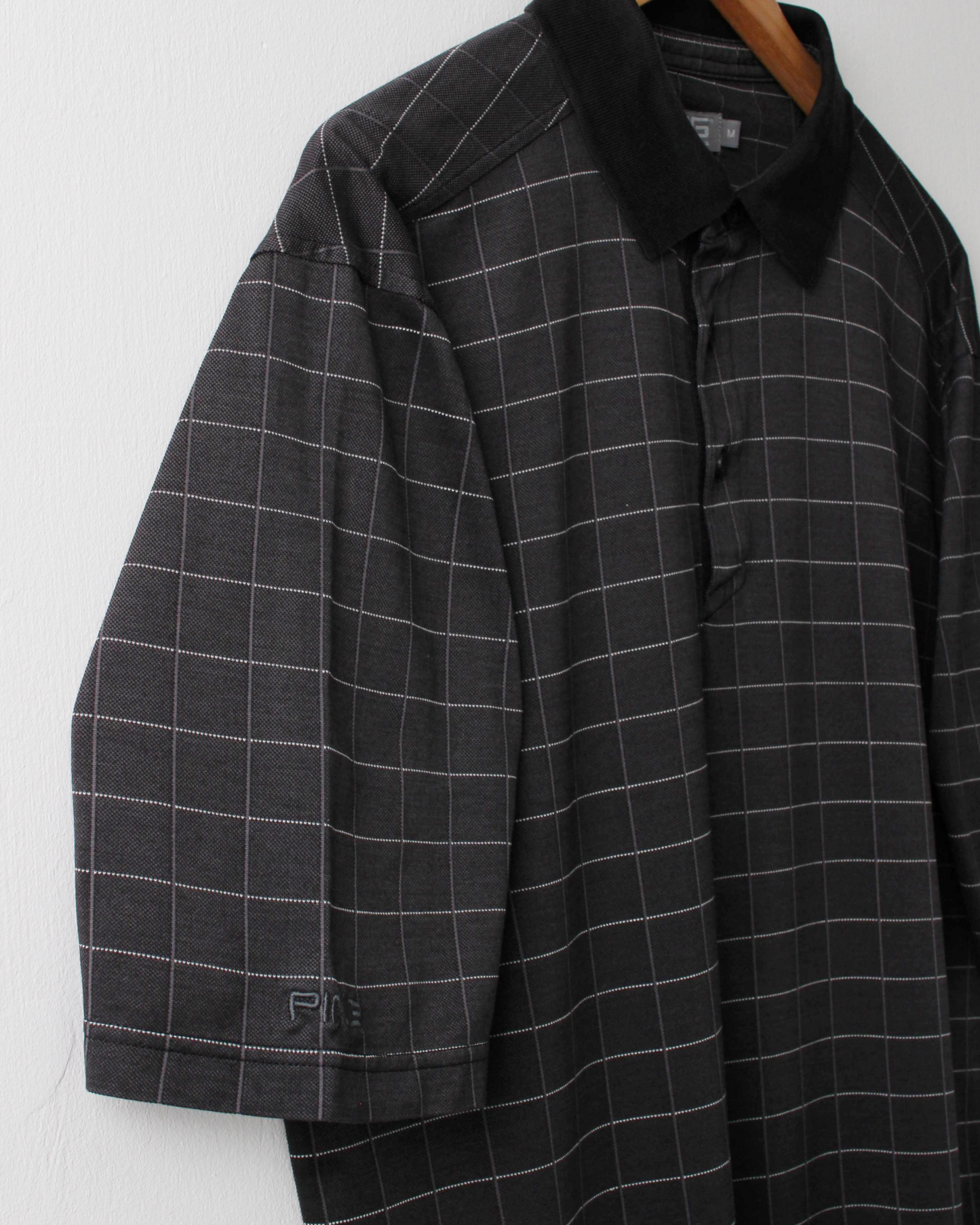 00s Ping Black Chequered Polo (M)