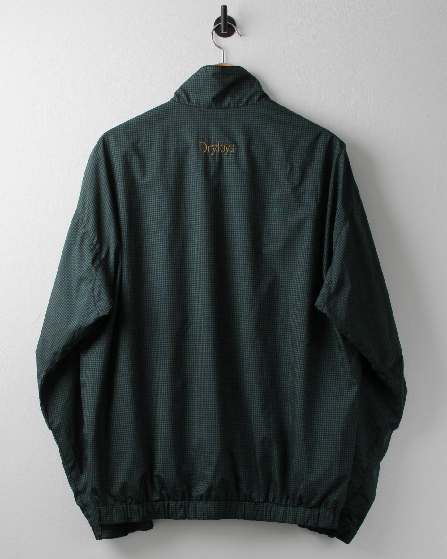 90s FootJoy Green & Black Micro-Pattern Quarter Zip Windbreaker (M)