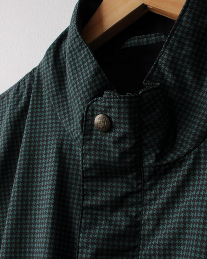90s FootJoy Green & Black Micro-Pattern Quarter Zip Windbreaker (M)