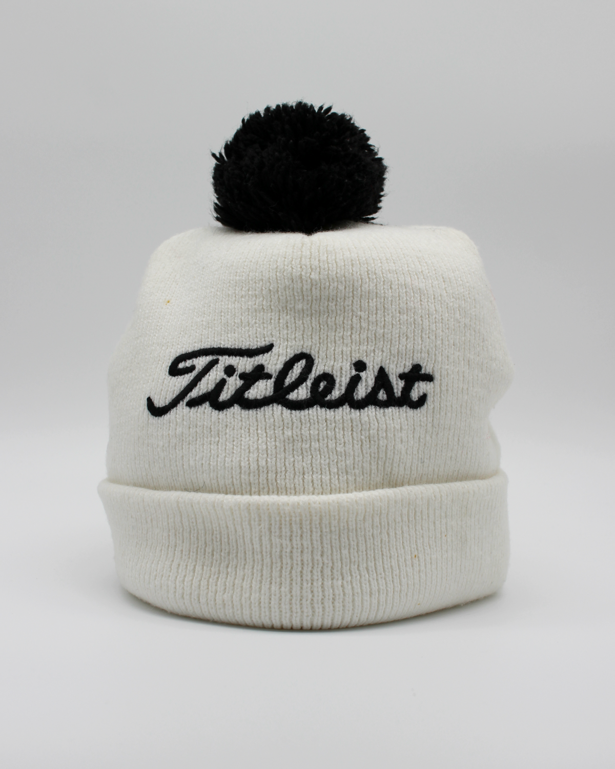 90s Titleist White & Black Beanie Hat