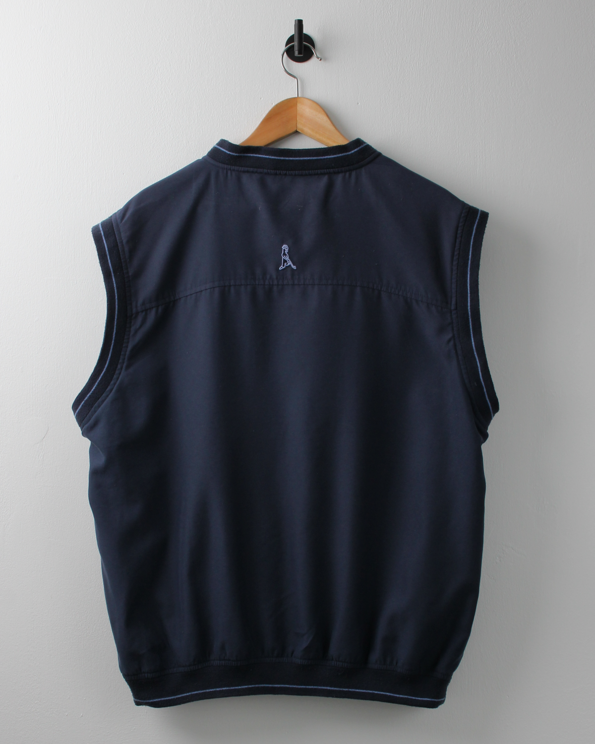 00s Ping ‘Mr Ping’ Logo Navy Windbreaker Golf Vest (L)