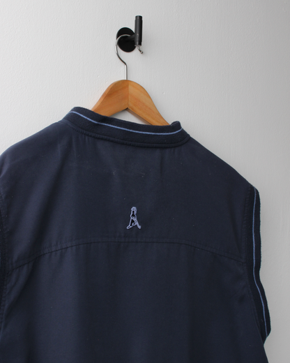 00s Ping ‘Mr Ping’ Logo Navy Windbreaker Golf Vest (L)
