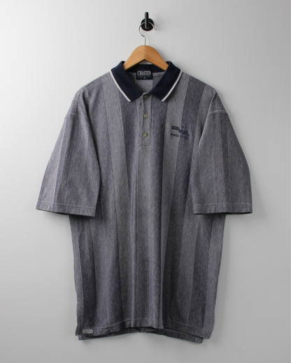 90s Pebble Beach Blue Striped Polo by Chasten (XL)