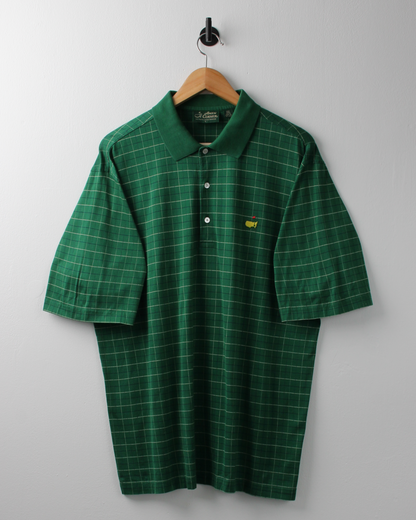90s Masters Green Chequered Polo (L)