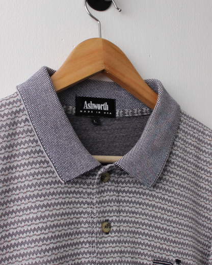 90s Pebble Beach Patterned Polo by Ashworth (XL)