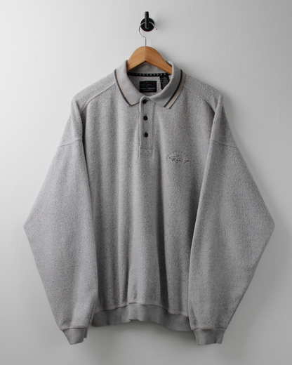 90s Greg Norman Textured Long Sleeve Polo (L)