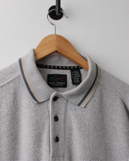 90s Greg Norman Textured Long Sleeve Polo (L)