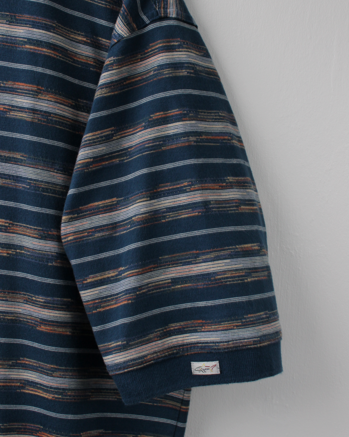 90s Greg Norman Blue Abstract Striped Polo (XL)