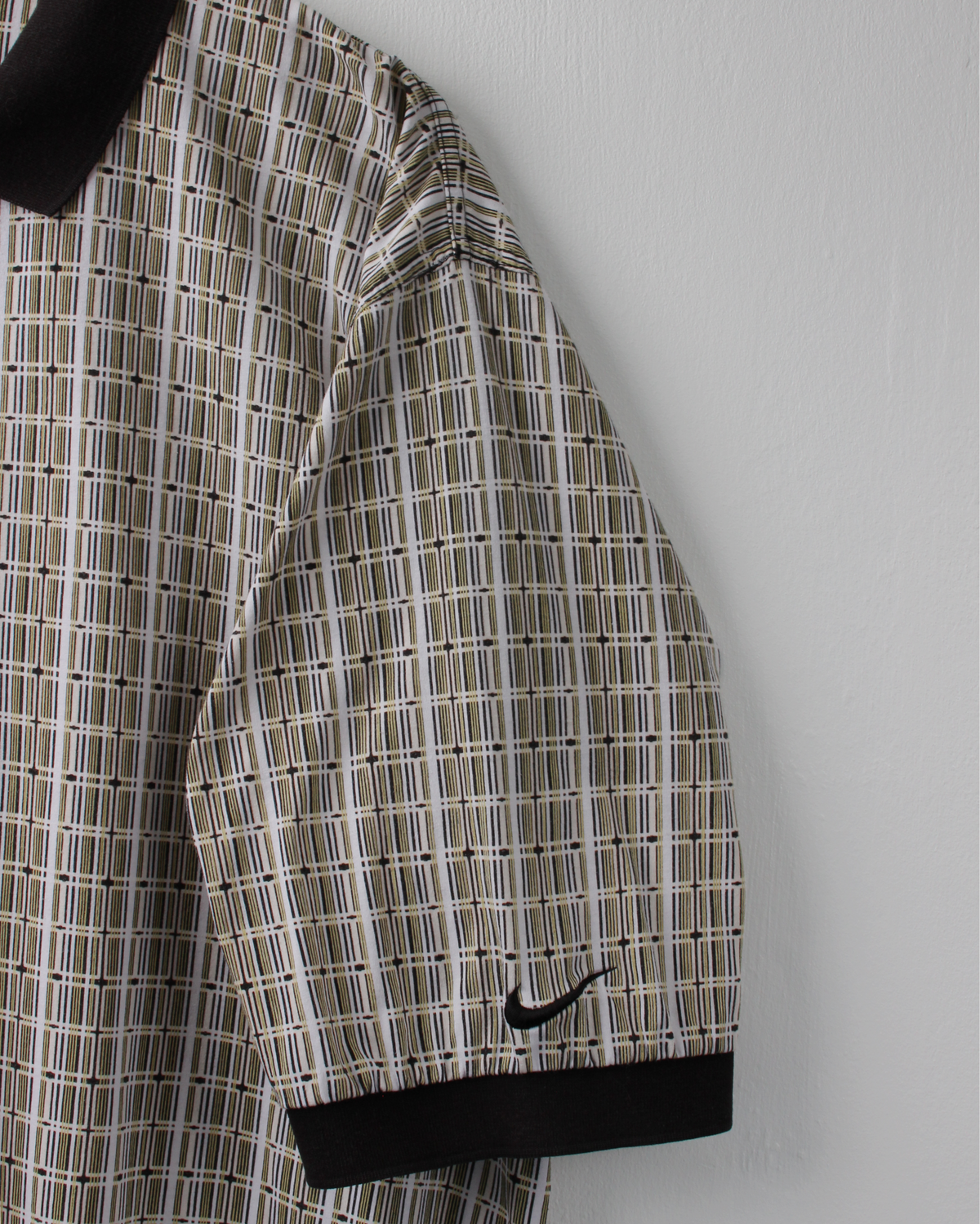 90s Nike White Geometric Polo (XL)
