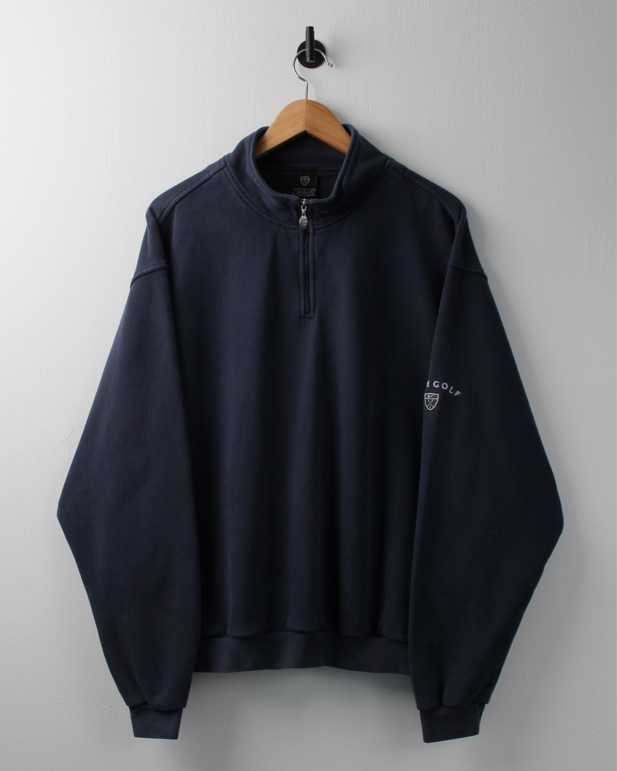 00s Nike Shield Logo Navy Quarter Zip Sweatshirt (M)