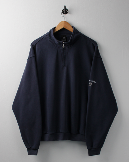 00s Nike Shield Logo Navy Quarter Zip Sweatshirt (M)