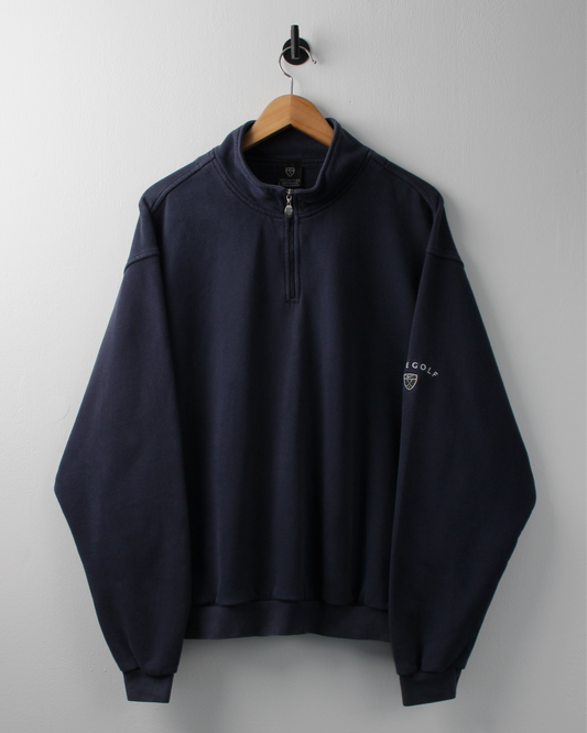00s Nike Shield Logo Navy Quarter Zip Sweatshirt (M)