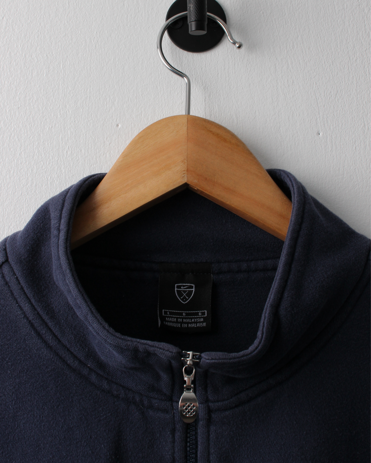 00s Nike Shield Logo Navy Quarter Zip Sweatshirt (M)