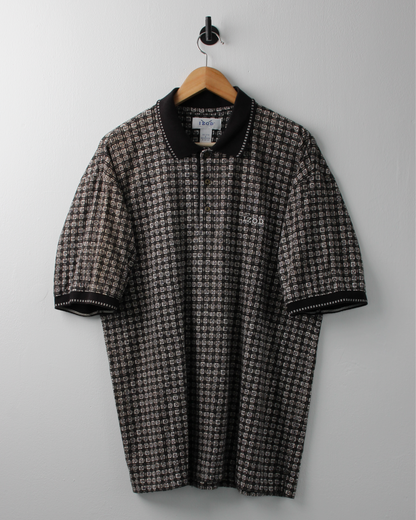 90s IZOD Black Abstract Polo (L)