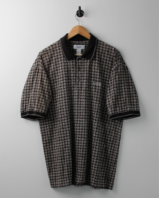 90s IZOD Black Abstract Polo (L)