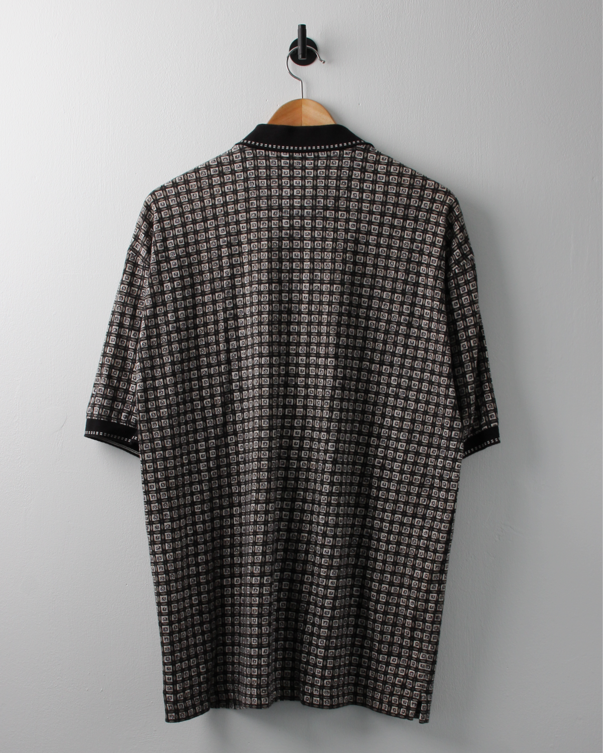 90s IZOD Black Abstract Polo (L)