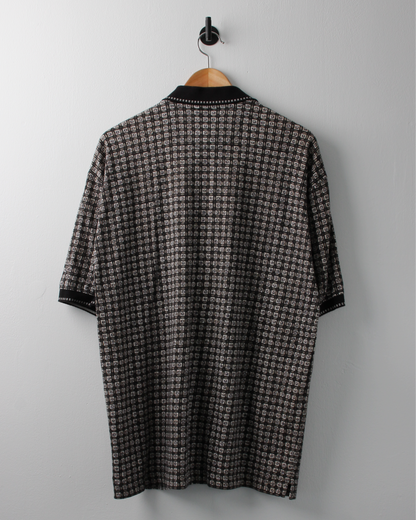 90s IZOD Black Abstract Polo (L)