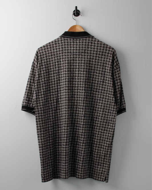 90s IZOD Black Abstract Polo (L)