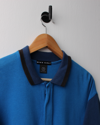 90s Nike Swoosh 18 Blue Polo (M)