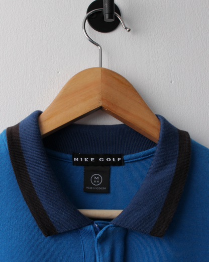 90s Nike Swoosh 18 Blue Polo (M)