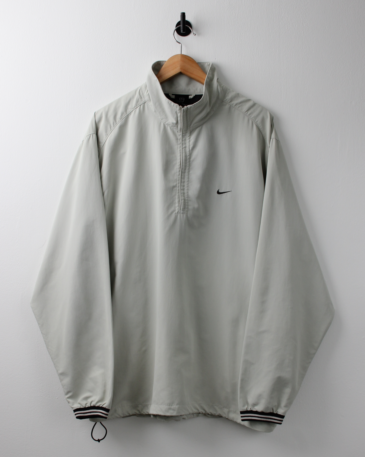 00s Nike Cream Quarter Zip Lightweight Windbreaker (XL)