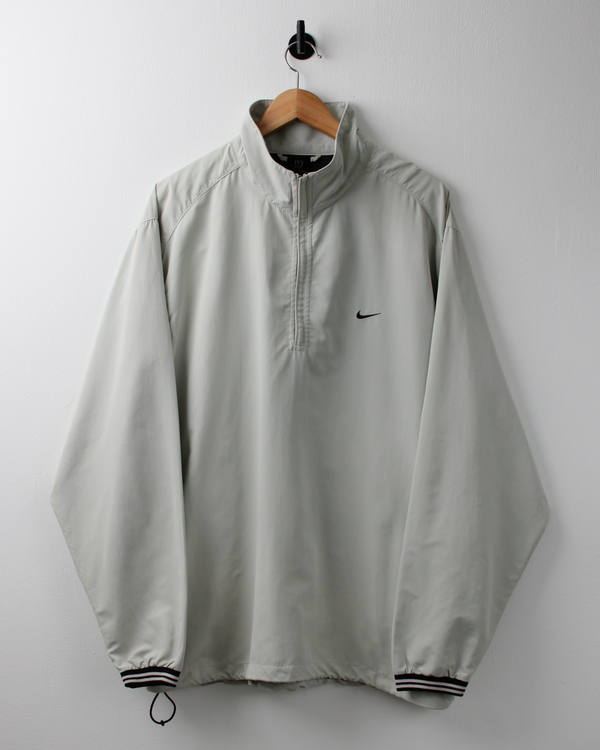 00s Nike Cream Quarter Zip Lightweight Windbreaker (XL)